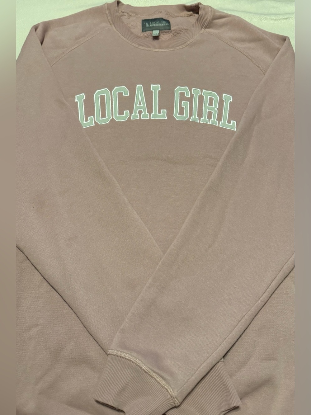 Local Girl Graphic Crewneck Sweatshirt - Mauve